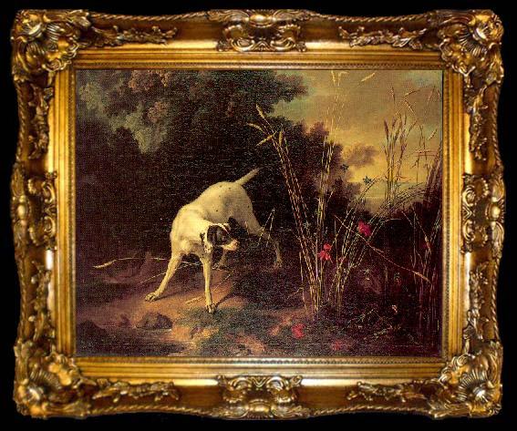 framed  OUDRY, Jean-Baptiste A Dog on a Stand, ta009-2